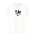 I’ll Do It ASAP Snail Funny Tee in White, front view