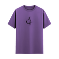 Brushstroke Emblem Minimal Tee in Lavender, front view