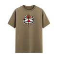 Mahadev Trishul Graphic Tee in Beige, front view